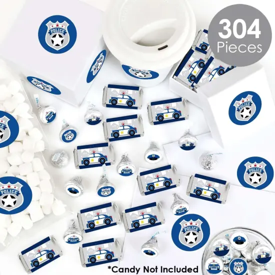 Big Dot of Happiness Calling All Units - Police - Cop Birthday Party or Baby Shower Candy Favor Sticker Kit - 304 Pieces {3}