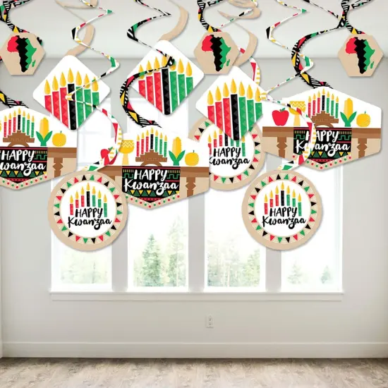 Big Dot of Happiness Happy Kwanzaa - Party Decor - Party Decoration Swirls - Set of 40 {4}