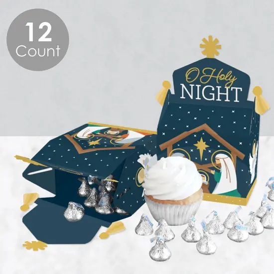 Big Dot of Happiness Holy Nativity - Treat Box Party Favors - Manger Scene Religious Christmas Goodie Gable Boxes - Set of 12 {4}