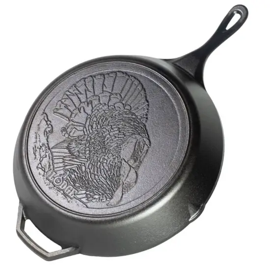 Lodge Pre Seasoned Cast Iron Wildlife Series Turkey Skillet 13.25 inch {3}