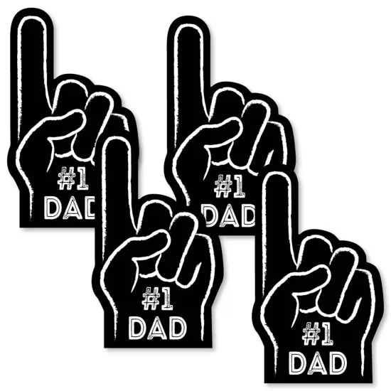 Big Dot of Happiness My Dad is Rad - Number 1 Dad Hand Paper Decorations DIY Father's Day Essentials - Set of 20 {3}