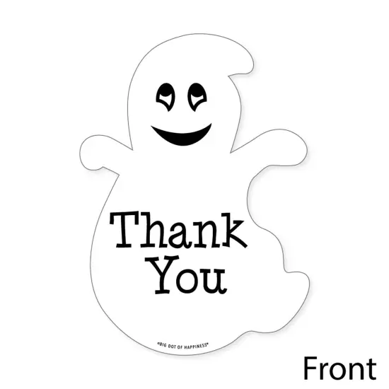 Big Dot of Happiness Spooky Ghost - Shaped Thank You Cards - Halloween Party Thank You Note Cards with Envelopes - Set of 12 {4}