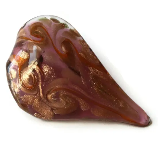 72mm Purple Foil Glass Drip Pendant {5}