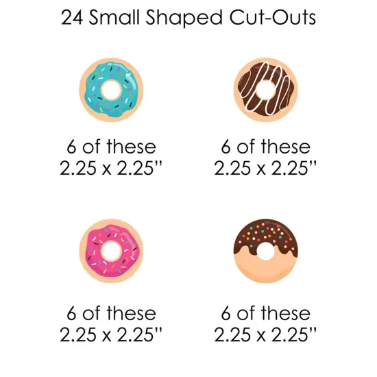 Big Dot of Happiness Donut Worry, Let's Party - Doughnut Party DIY Decorations - Clothespin Garland Banner - 44 Pieces {7}