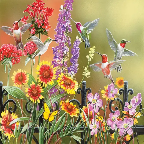 Sunsout Hummingbirds at the Gate 500 pc Jigsaw Puzzle 30481 {1}