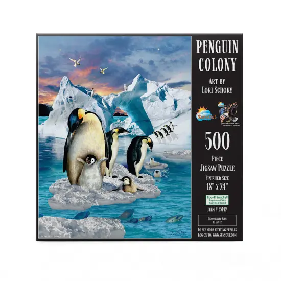 Sunsout Penguin Colony 500 pc Jigsaw Puzzle 35149 {4}
