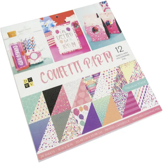 DCWV Cardstock Stack 12"X12" 36/Pkg-Confetti {3}