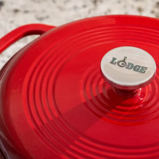 Lodge Enameled 6qt Dutch Oven - Red {3}