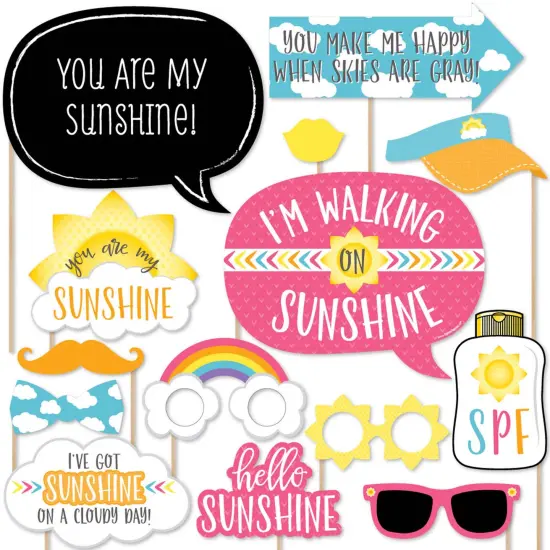 Big Dot of Happiness You are My Sunshine - Baby Shower or Birthday Party Photo Booth Props Kit - 20 Count {1}