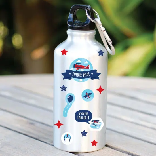 Big Dot of Happiness Taking Flight - Airplane - Vintage Plane Birthday Party Favor Kids Stickers - 16 Sheets - 256 Stickers {6}