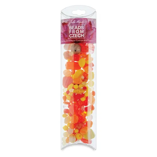 John Bead Czech Glass Bead Mix - Citrus Delight, 100 g {1}