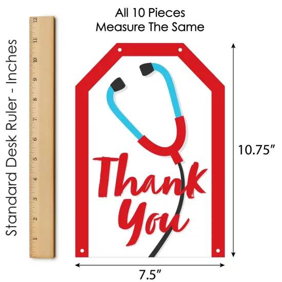 Big Dot of Happiness Thank You Nurses - Hanging Vertical Paper Door Banners - Nurse Appreciation Week Wall Decoration Kit - Indoor Door Decor {7}