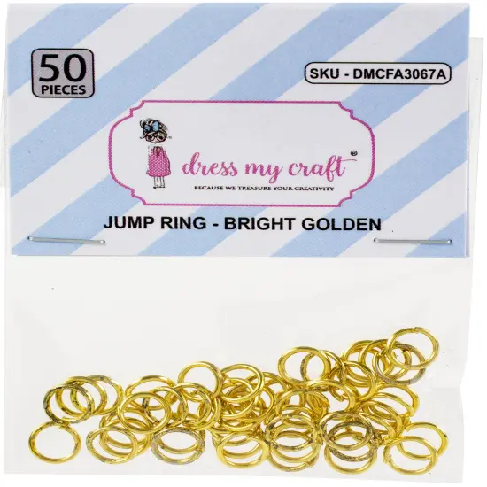 Dress My Craft Jump Rings 7mm 50/Pkg-Bright Golden {1}