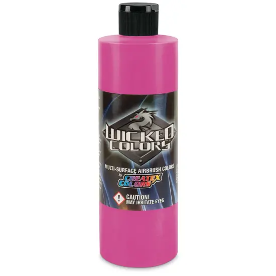 Createx Wicked Colors Airbrush Color - 16 oz, Fluorescent Raspberry {1}