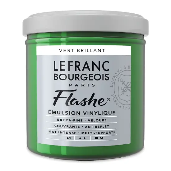 Lefranc & Bourgeois Flashe Vinyl Paint - Brilliant Green, 125 ml jar {2}