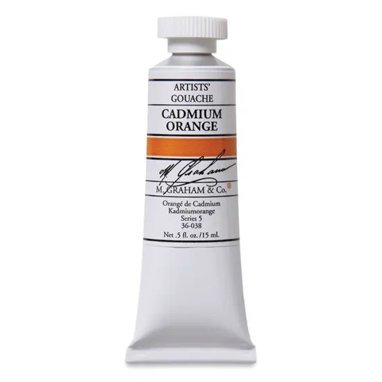 M. Graham Artists' Gouache - Cadmium Orange, 15 ml tube {1}