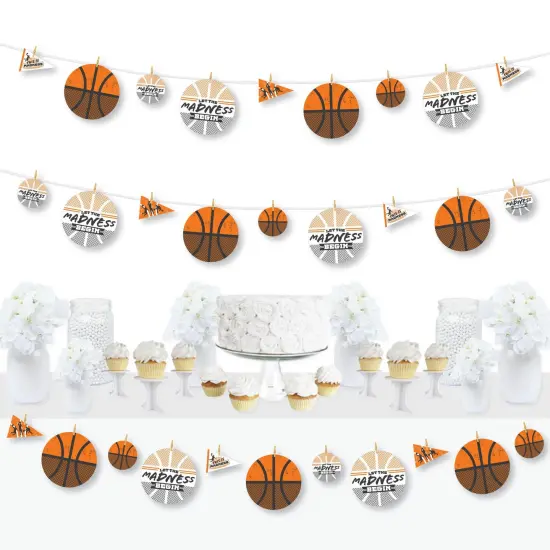 Big Dot of Happiness Basketball - Let the Madness Begin - College Basketball Party DIY Decorations - Clothespin Garland Banner - 44 Pieces {1}
