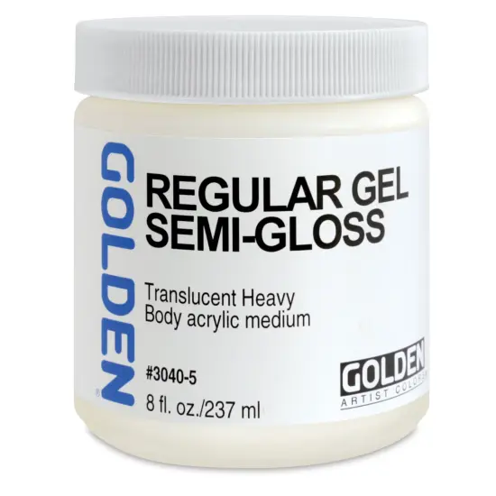 Golden Regular Acrylic Gel Medium - Semi-Gloss, 8 oz jar {1}