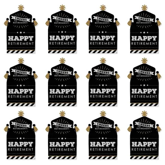 Big Dot of Happiness Happy Retirement - Treat Box Party Favors - Retirement Party Goodie Gable Boxes - Set of 12 {6}