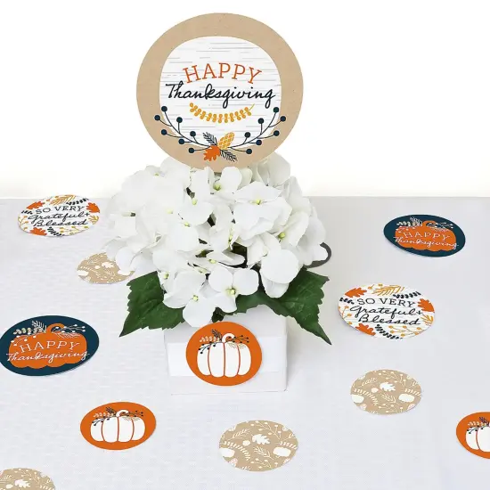 Big Dot of Happiness Happy Thanksgiving - Fall Harvest Party Giant Circle Confetti - Party Decorations - Large Confetti 27 Count {7}