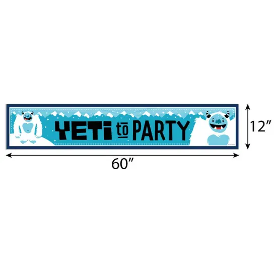 Big Dot of Happiness Yeti to Party - Abominable Snowman Party or Birthday Party Decorations Party Banner {3}