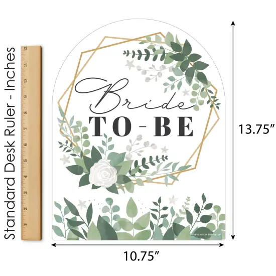 Big Dot of Happiness Boho Botanical Bride - Outdoor Lawn Sign - Greenery Bridal Shower and Wedding Party Yard Sign - 1 Piece {6}