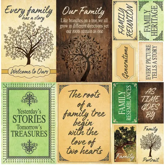 Family Tree Poster Cardstock Stickers-12"X12" {1}