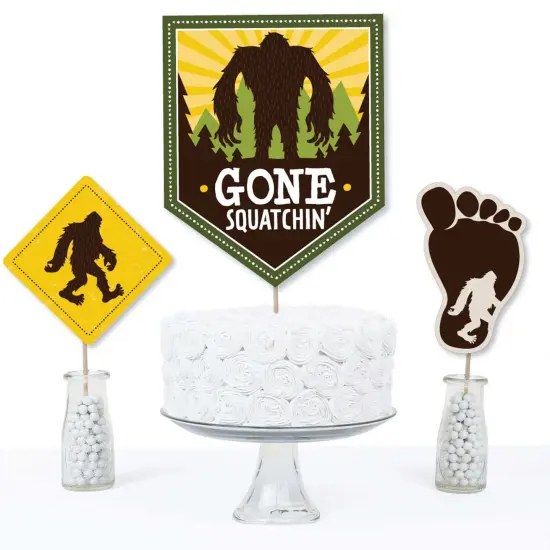 Big Dot of Happiness Sasquatch Crossing - Bigfoot Party or Birthday Party Centerpiece Sticks - Table Toppers - Set of 15 {4}