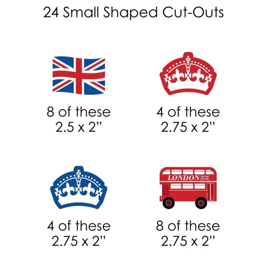 Big Dot of Happiness Cheerio, London - British UK Party DIY Decorations - Clothespin Garland Banner - 44 Pieces {7}