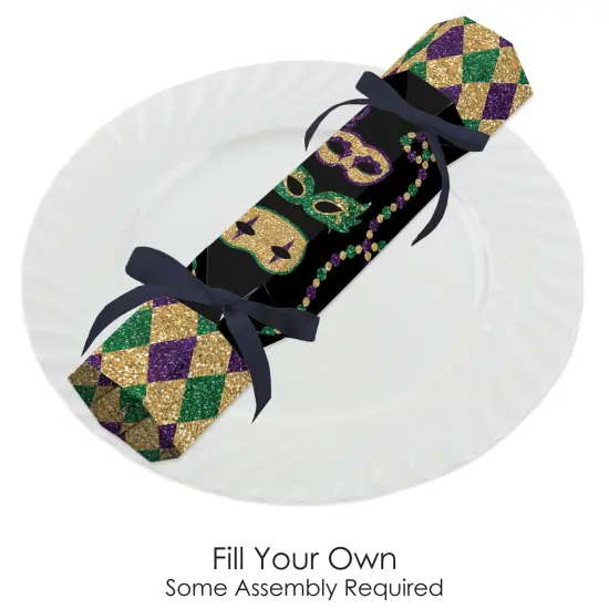 Big Dot of Happiness Mardi Gras - No Snap Masquerade Party Table Favors - DIY Cracker Boxes - Set of 12 {3}