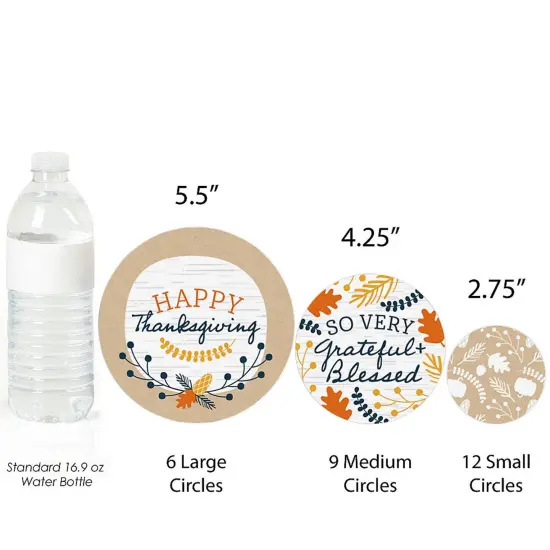 Big Dot of Happiness Happy Thanksgiving - Fall Harvest Party Giant Circle Confetti - Party Decorations - Large Confetti 27 Count {4}
