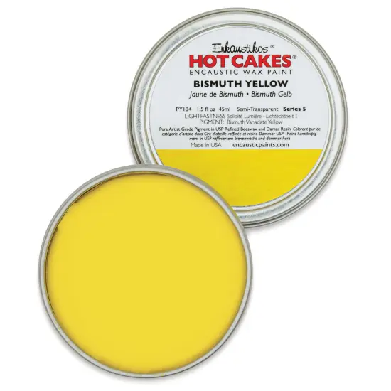 Enkaustikos Hot Cakes Encaustic Paint - Bismuth Yellow, 45 ml tin {1}