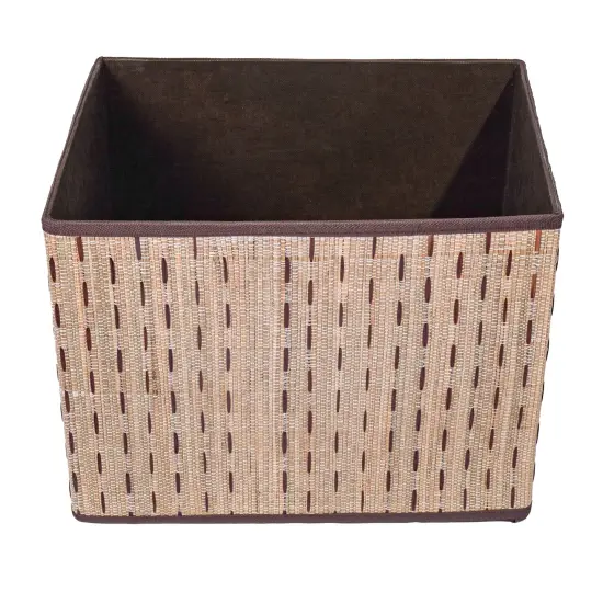Beige Foldable Decorative Storage Box for Living Room, Bedroom, Dining, Playroom or Office {6}