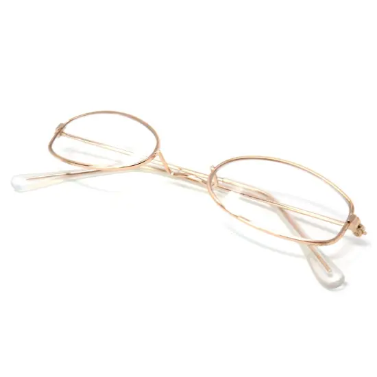 Old Man Costume Glasses - Gold Oval Granny Dress Up Eyeglasses - 1 Pair {4}
