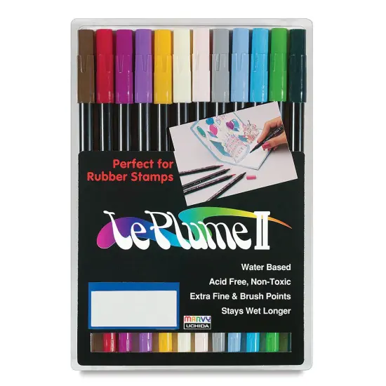 Le Plume II Dual-Tipped Marker - Basic Colors, Set of 12 {2}