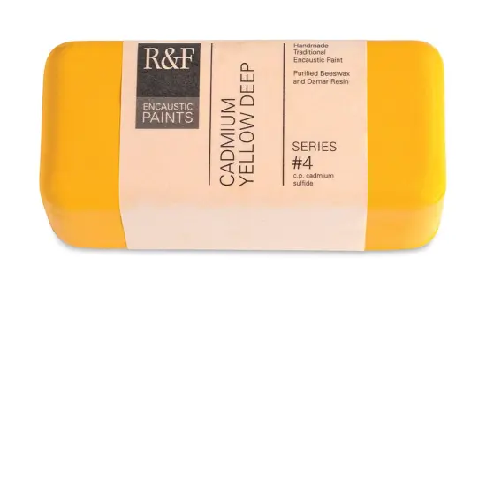 R&F Encaustic Paint Block - Cadmium Yellow Deep, 104 ml block {1}