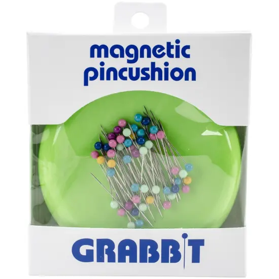 Multipack of 3 - Grabbit Magnetic Pincushion W/50 Pins-Lime {2}