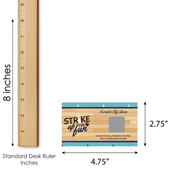 Big Dot of Happiness Strike Up the Fun - Bowling - Birthday Party or Baby Shower Party Game Scratch Off Cards - 22 Count {7}