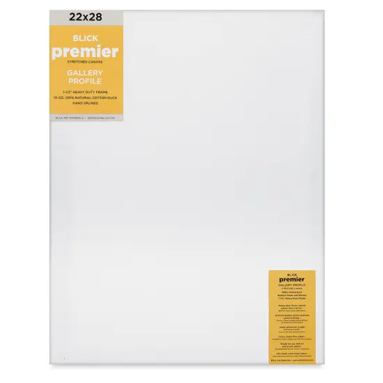 Blick Premier Stretched Cotton Canvas - Gallery Profile, Splined, 22" x 28" {1}