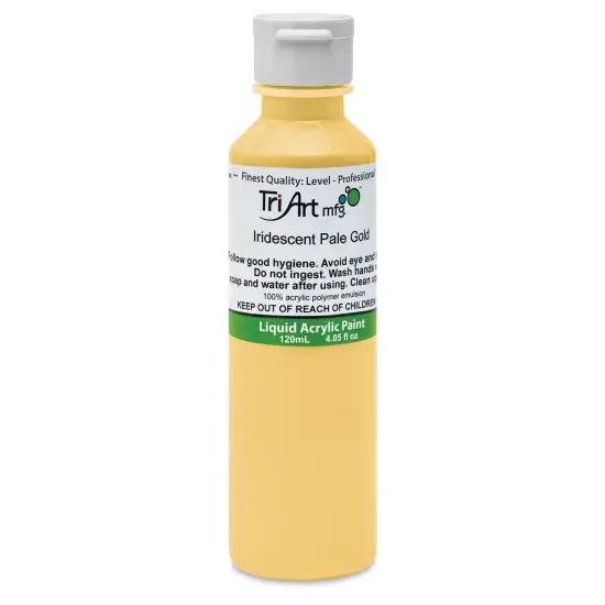 Tri-Art Liquid Artist Acrylics - Iridescent Pale Gold, 120 ml bottle {1}
