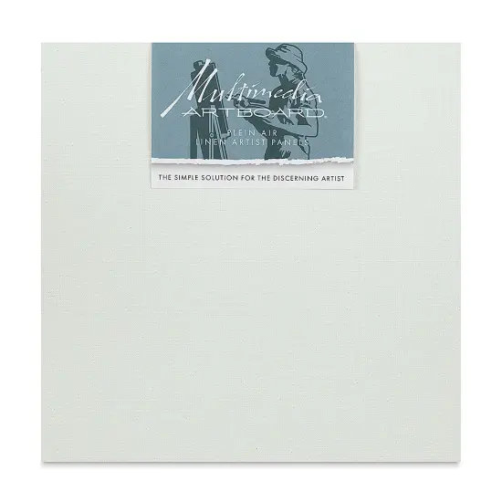 Multimedia Artboard Plein Air Claessens Linen Artist Panel - 12" x 12", 15 DP, Pkg of 3 {1}