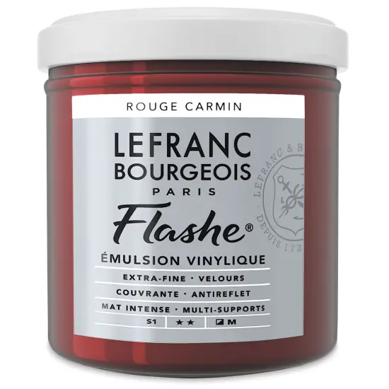 Lefranc & Bourgeois Flashe Vinyl Paint - Carmine Red, 125 ml jar {2}
