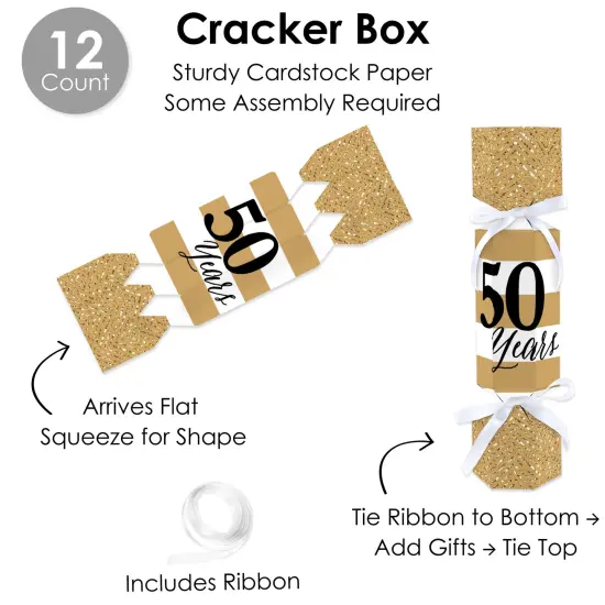 Big Dot of Happiness We Still Do - 50th Wedding Anniversary - No Snap Anniversary Party Table Favors - DIY Cracker Boxes - Set of 12 {6}