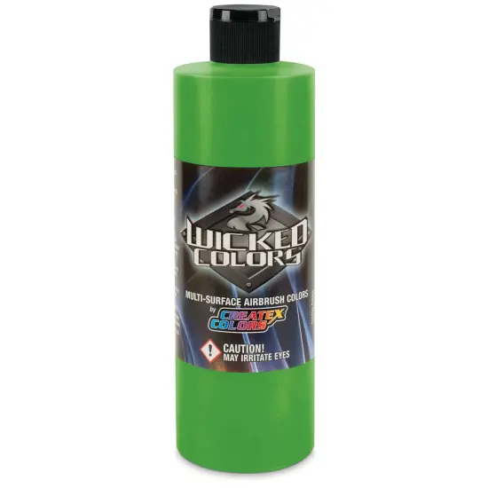 Createx Wicked Colors Airbrush Color - 16 oz, Fluorescent Green {1}