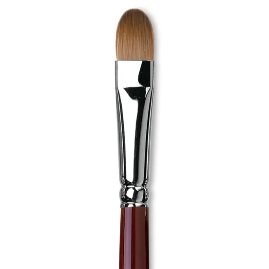 Da Vinci Kolinsky Red Oil Sable Brush - Filbert, Long Handle, Size 12 {1}