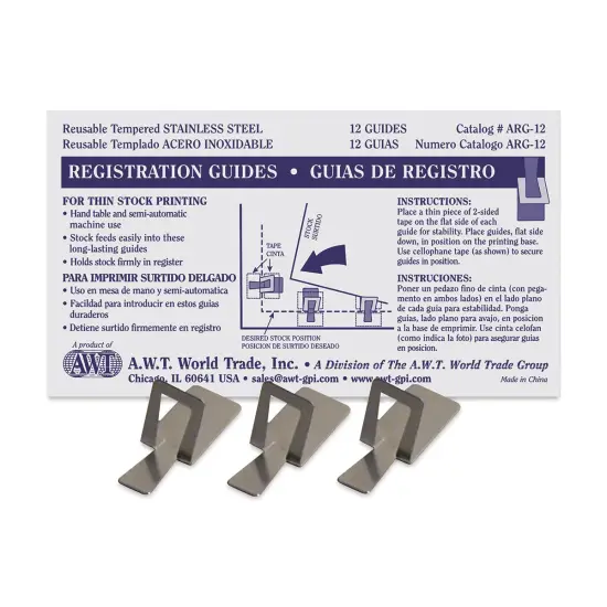 AWT Stainless Steel Registration Guides - Pkg of 12 {1}