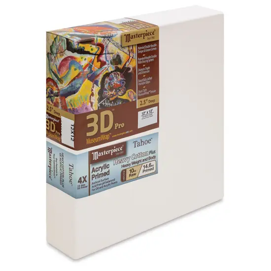 Masterpiece Tahoe Cotton Canvas - 12" x 12", 2-1/2" Profile, Acrylic Primed {1}