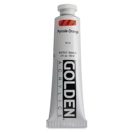 Golden Heavy Body Artist Acrylics - Pyrrole Orange, 2 oz Tube {1}