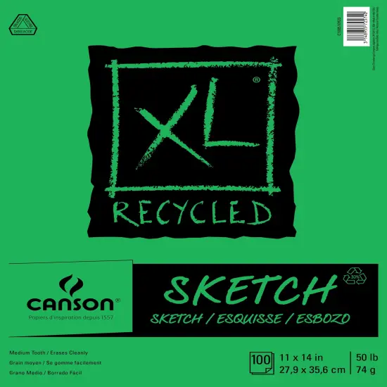 Canson XL Recycled Sketch Paper Pad 11"X14"-100 Sheets {1}