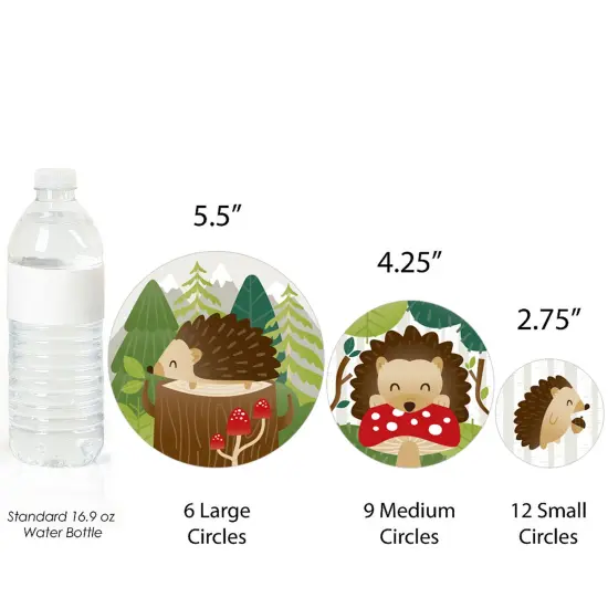 Big Dot of Happiness Forest Hedgehogs - Woodland Birthday Party or Baby Shower Giant Circle Confetti - Party Decorations - Large Confetti 27 Count {4}